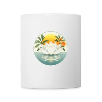 White Lotus Flower - Mug - white - Front