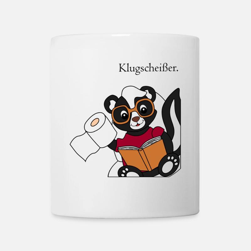 Stinktier Pixie Klugscheisser - lustiges Motiv - Tasse - Weiß