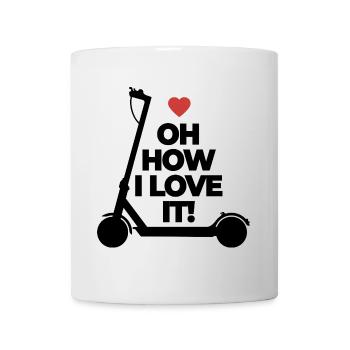 Oh, how I love it! E-Scooter, Electric Scooter - Mug - white - Front