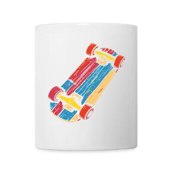 Skateboard Graphic Vintage Look - Mug - white - Front