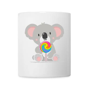Koala mignon avec une sucette colorée - Mug blanc - blanc - Devant