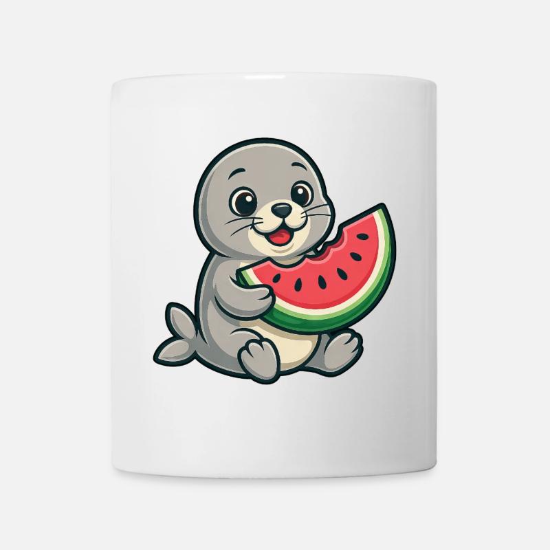 Melon de phoque Fruité d’été - Mug blanc - blanc
