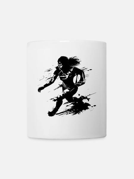 Rugby Spielerin - Tasse - Weiß