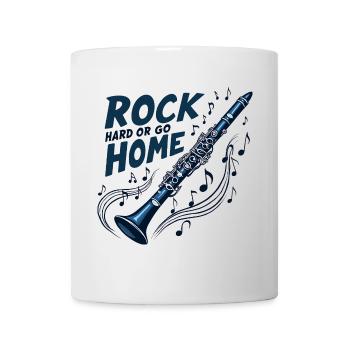 Clarinette Rock Hard ou rentrez à la maison - Mug blanc - blanc - Devant