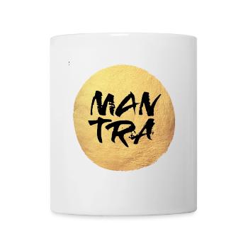 Yoga Kreis Gold Meditation Mantra coole Quotes om - Tasse - Weiß - Vorne