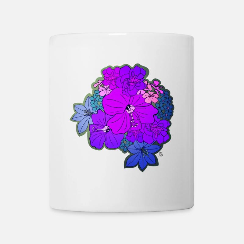 Blütenmeer lila - Tasse - Weiß