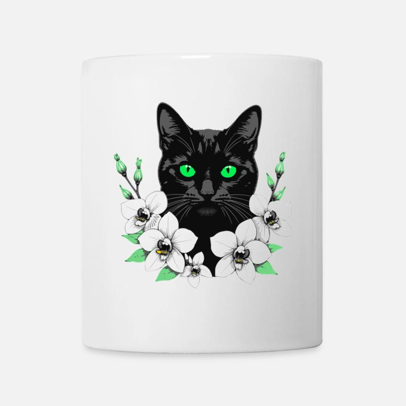Flower Cat - Mug - white