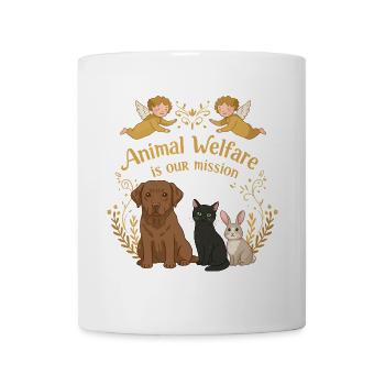 Tierschutz ist unsere Mission - Tasse - Weiß - Vorne