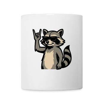 Cooler Waschbär mit Sonnenbrille. - Tasse - Weiß - Vorne