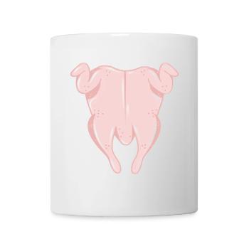 roast chicken – humorous kitchen illustration - Mug - white - Front