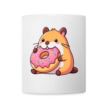 Mignon Capybara Hamster Cochon d’Inde Beignet - Mug blanc - blanc - Devant