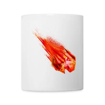 Astéroïde lumineux avec queue de feu - Conception de puissance - Mug blanc - blanc - Devant