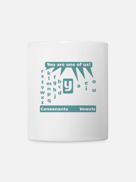 Vokale und Konsonanten Englisch lernen - Tasse - Weiß