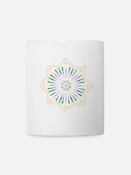 Punkte Mandala Illusion - Tasse - Weiß