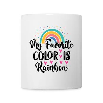 LGBTQ Pride Month - Meine Lieblingsfarbe ist Regenbogen - Tasse - Weiß - Vorne