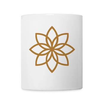 Mittsommer Blütensymbol - Sonne - Tasse - Weiß - Vorne