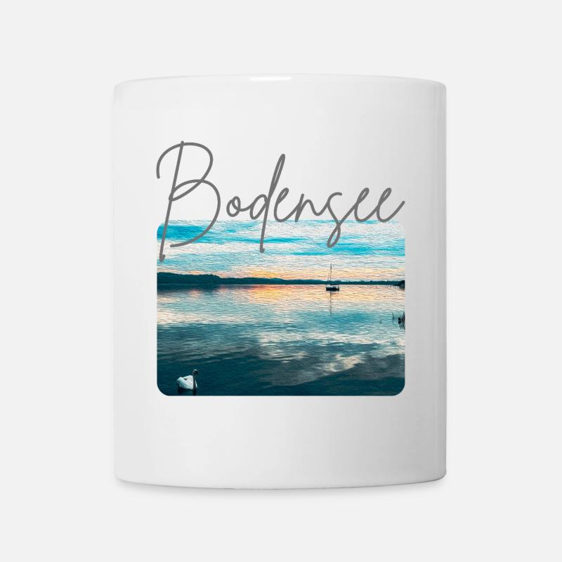 Sonnenaufgang am Bodensee – Morgenstunde - Tasse - Weiß