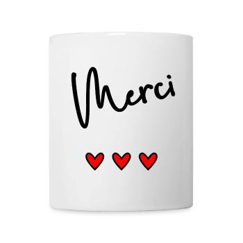 MERCI. MAÎTRESSE. MAÎTRE. MERCI MAÎTRESSE - Mug blanc - blanc - Devant