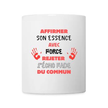 Mon essence contre le banal - Mug blanc - blanc - Devant