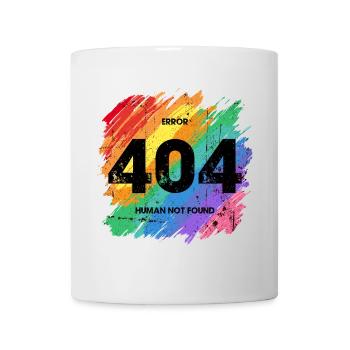 Lebendiger Regenbogen Fehler 404 Design - Tasse - Weiß - Vorne