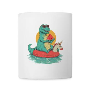 T-rex refroidissement - Mug blanc - blanc - Devant