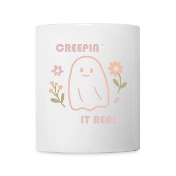 Sweet Ghost Design - Creepin' It Real Retro Look - Mug blanc - blanc - Devant