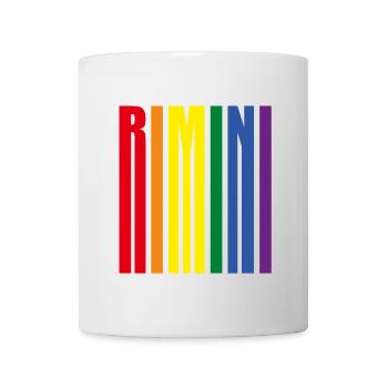 Rimini Rainbow Pride Cadeau Vacances Mer - Mug blanc - blanc - Devant
