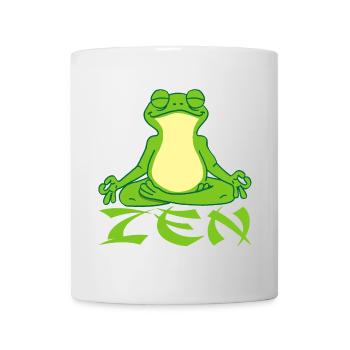 Frosch beim Yoga - Tasse - Weiß - Vorne