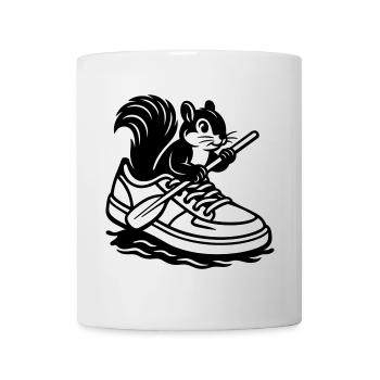 Eichhörnchen im Sneaker! - Tasse - Weiß - Vorne