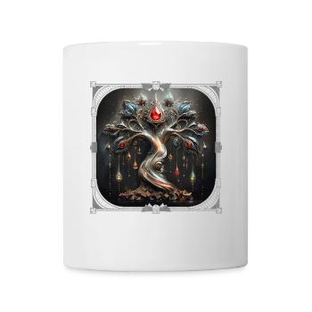 Art Deco design of the Tree of Life. - Mug - white - Front