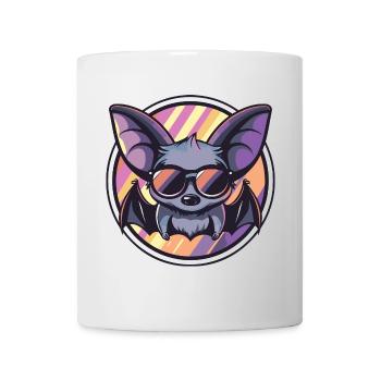 Fledermaus Cool Comic - Tasse - Weiß - Vorne