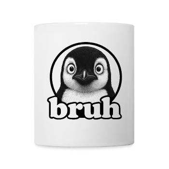 Funny Penguin Meme Surprised Humor - Mug - white - Front