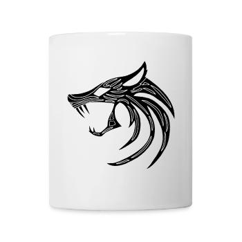 Loup démoniaque noir - Mug blanc - blanc - Devant