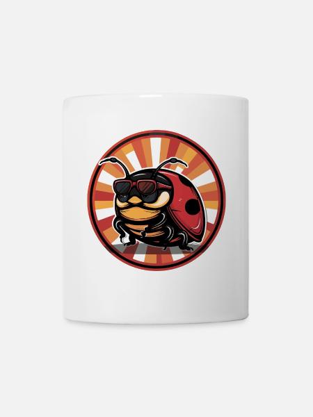 Marienkäfer Comic - Tasse - Weiß