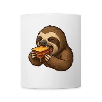 Sloth Lasagna Food Enjoyment Lazy - Mug - white - Front