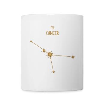 Signe du zodiaque Cancer Constellation d’étoiles Tons dorés - Mug blanc - blanc - Devant
