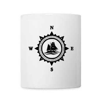 The Black Boat and the Compass - Mug - white - Front