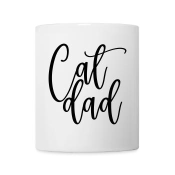 Cat Dad, Katzen Papa, Funny Shirt - Tasse - Weiß - Vorne