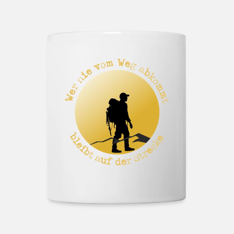 Randonneurs sur la route - Mug blanc - blanc