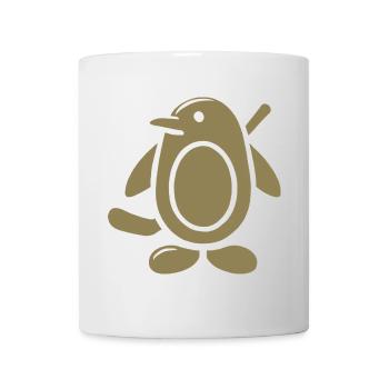 Pinguin Eishockey Silhouette Minimalistisch - Tasse - Weiß - Vorne
