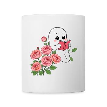 Ghost reads a book - Mug - white - Front