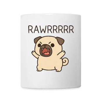 Mignon Carlin Chien Dessin Animé Costume Roar Rawr - Mug blanc - blanc - Devant