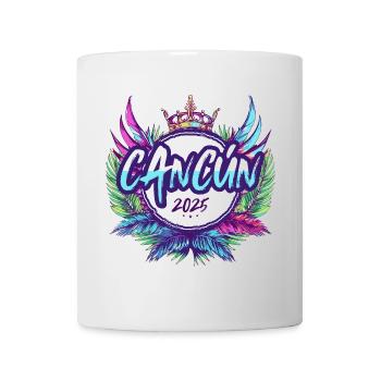 Cancun 2025 Bunt - Tasse - Weiß - Vorne