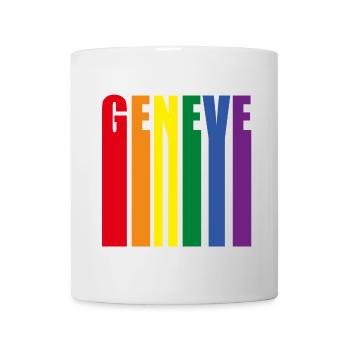 Colorful GENEVE word design - Mug - white - Front