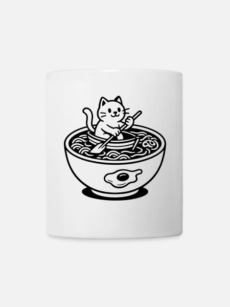 Mignon Noudle Soup Chat - Mug blanc - blanc