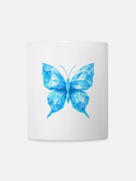 Diamond Butterfly | Geometric elegance - Mug - white