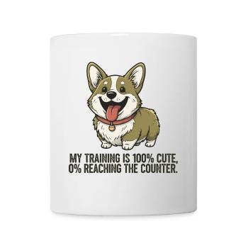 Mein Training ist 100% süß, 0% den Tresen erreiche - Tasse - Weiß - Vorne