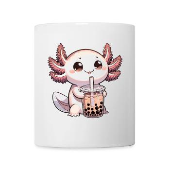 Axolotls Drink Bubble Tea kawaii Boba Axolotl - Mug - white - Front
