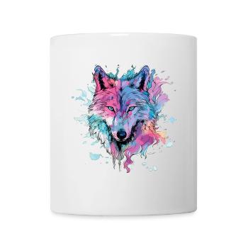 Wolf Wolf Head Predator Forest Nature Wilderness Art - Mug - white - Front