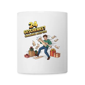 24 cadeaux ? Défi accepté ! - Mug blanc - blanc - Devant